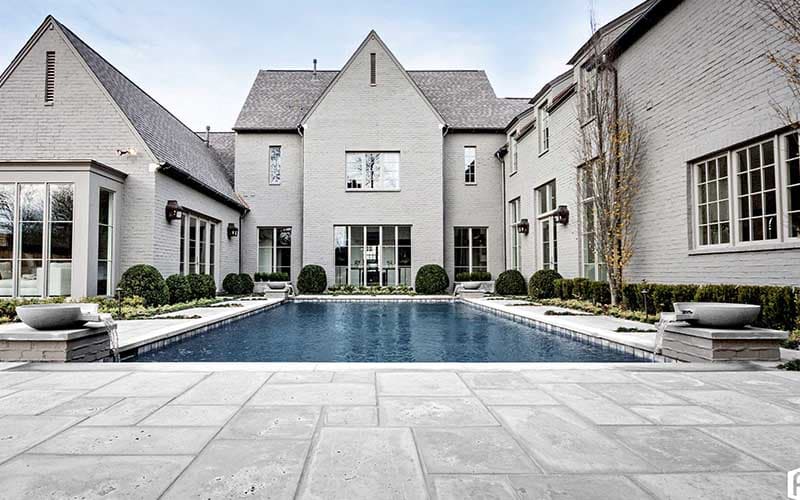 Fire Rock Steel color paver detail