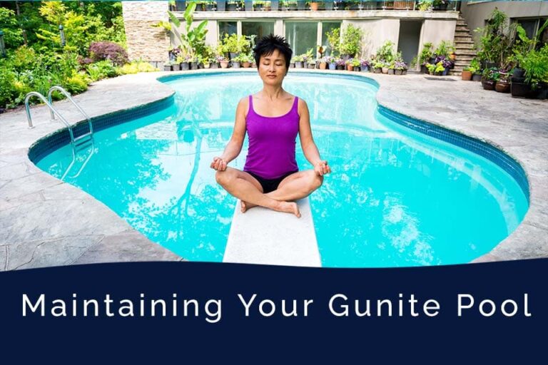Routine maintenance for gunite swimming pools in South Carolina.