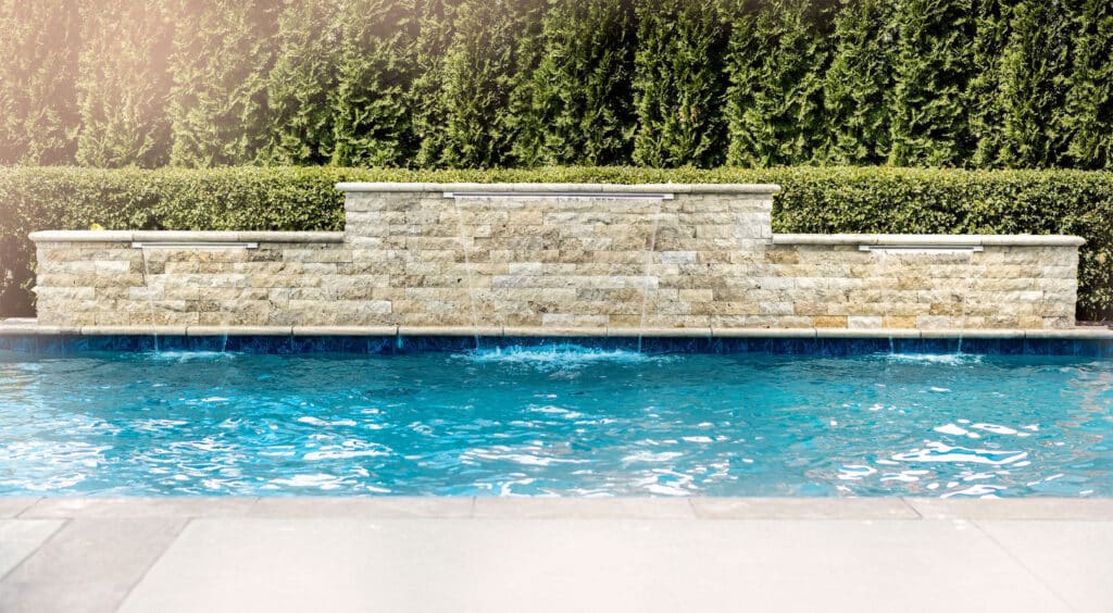 Feature Wall Sheer Descents Genco Pools & Spas Upstate SC